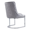 1/2x Upholstered Dining Chair Retro Button Back Kitchen Dinner Chair Chrome Legs