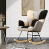 Balcony Rocking Chair Single Recliner Sun Lounger Rocker Armchair Patchwork Sofa