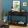 Modern Console Table 2 Drawers Wooden Hallway Living Room Storage Furniture Grey