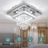 30CM Modern LED Crystal Ceiling Light Square Minimalist Lamp Living Room Zndpeah