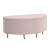 Ottoman Storage Box Velvet Fabric Pouffe Seat Footstool Bench Toy Storage Box