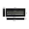 50" Electric LED Fireplace Wall Inset Fire Wall Mounted Heater Digital 9 Colours