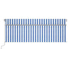 Manual Retractable Awning with Blind & LED 4x3m Blue & White