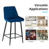 2x Velvet Bar Stool Metal Leg Breakfast Pub Chairs Kitchen Counter Furniture