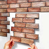 10x 3D Tile Brick Wall Sticker Waterproof Self-adhesive PVC Panel Wallpaper UK