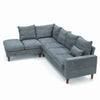 L-Shaped Corner Sofa, Sectional Couch with Built-in USB Port Chaise