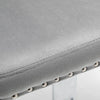 2x Velvet Bar Stools Kitchen High Chair Button Tufted Back Breakfast Stools Grey