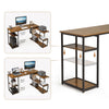 Mondeer L-Shape Computer Desk Corner Desk with 360 Degree Rotatable S-Shelf