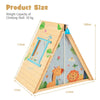 2-in-1 Wooden Hideaway Play Set Kids Triangle Playhouse Fun Activity Play Set