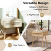 Boho Beside Table Rattan Nightstand w/ Drawer