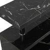 Miami High Gloss S Shape TV Stand In Milano Marble Effect