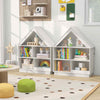 Kids Wooden 5-cubby Toy Storage Organizer w/Anti-toppling Devices-White