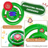 Ride On Train with 16 Pieces Tracks & Storage Box under Seat-Green