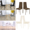 2 4 6 Kitchen Dining Room Chairs Dinning Chair PU Leather Padded Seats Metal Leg