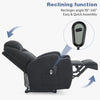 Electric Recliner Chair Massage Heating Armchair Sofa with Cup Holder Black