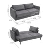 UK Sofa Bed 3 Seater Sofa Settee Recliner Couch Double Sleeper Living Guest Room