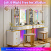 Vanity Desk Bedroom Dressing Table w/ Mirror & Lights-White