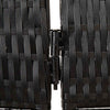 ' Multipurpose Indoor & Poly Rattan Room Divider - Black, Easy to Fold, D2V3