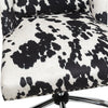 Task Chair Cow Print Velvet Plush Accent Office Chair Swivel Computer Desk Chair