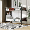 Metal Bunk Bed 3FT Single over Single Loft Bed Frame W/ Ladder Safety Guardrail