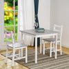 4 Colours Solid Wood Dining Table and 2 Chairs Set Kitchen Room Home Furniture