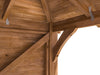 Wooden Corner Gazebo 4m x 3m Garden Shelter Canopy with Roof Shingles Leviathan