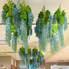 12x Artificial Fake Hanging Wisteria Silk Flowers Vine Plant Home Garden Decor