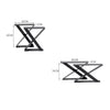 2PC Industrial Metal Steel Table Legs Cross X Frame for Dining/Bench/Office/Desk
