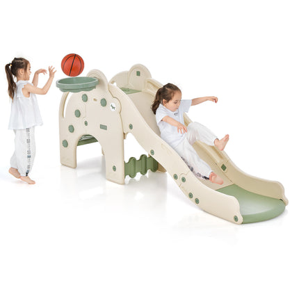 4-in-1 Kids Indoor Slide Playset Folding Children Climber & Slide Toy Set