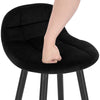 1/2/4/6x Kitchen Bar Stool Samt Padded Pub Chair w/ Backrest High Counter Stool