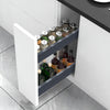 2/3Tier Pull Out Aluminum Basket Kitchen Cabinet Larder Organizer Cupboard Units