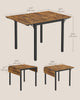 Industrial Drop Leaf Dining Table Extendable Kitchen Small Rustic Metal Folding