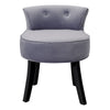 Bedroom Dressing Table Stool Velvet Padded Seat Wooden Legs Makeup Vanity Chair