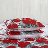 Flowers Patchwork Bedspread Quilted Coverlet Set Bedding Pillowcase Double Size