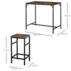 Industrial Rectangular Dining Table Set with 4 Stools for Dining Room, Kitchen,