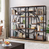 Tribesigns 5-Tier Bookshelf: Industrial Style, 9-Shelf Freestanding Organizer.