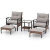 5 Pieces Wicker Patio Furniture Patio Conversation Bistro Set