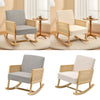Scandi Fabric Armchair Upholstered Solid Wood Frame Single Sofa Accent Chair NEW
