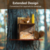Carbonized Wood Squirrel Feeder Picnic Table Food Feeder Station Outside House