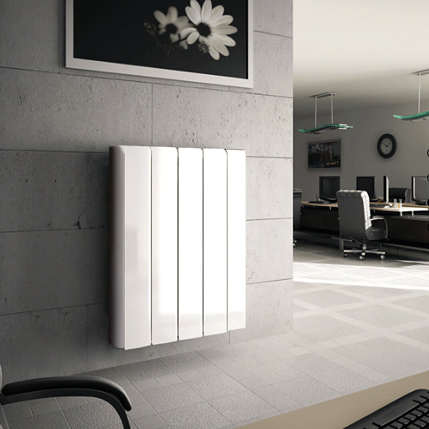 Electric Panel Heater Aluminum Radiator Wall Mounted Bedroom Heating Smart Timer