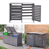 Fir Wooden 240L Triple Wheelie Bin Storage Store Garden Rubbish Dustbin 3 Sheds