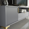 200cm Loft Retro TV Unit I Milled Fronts I Vintage Cabinet I Cupboard Stand