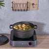 Cast Iron Casserole Dish Pot Pan Cooked Camping Stew Dutch Oven Stockpot Skillet