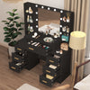 7 Drawers Makeup Vanity Set Large LED Lighted Mirror Dressing Table Dresser Desk