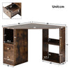 Corner Computer Desk with Storage Cabinet Home Office Study Workstation Table
