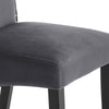 2/4 Dining Chairs High Back Velvet Hotel Kitchen Chair Wooden Leg Home Dark Grey