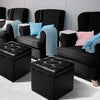 Faux Leather Ottoman, Pouffe Storage Toy Box with Hinge Top Bench Seater Stool
