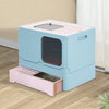 Large Self-Cleaning Hooded Cat Litter Box Enclosed Kitten Toilet Box Potty Tray