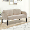 Luxury 2 Seater Corduroy Fabric Couch Living Room Sofa Armchair with 2 Pockets
