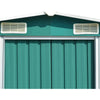 Galvanized Steel Garden Storage Shed Metal Outdoor Bike Shed 12x10ft Doors Base